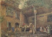 John Frederichk Lewis RA Courtyard of the Painter's House (mk46) oil painting reproduction